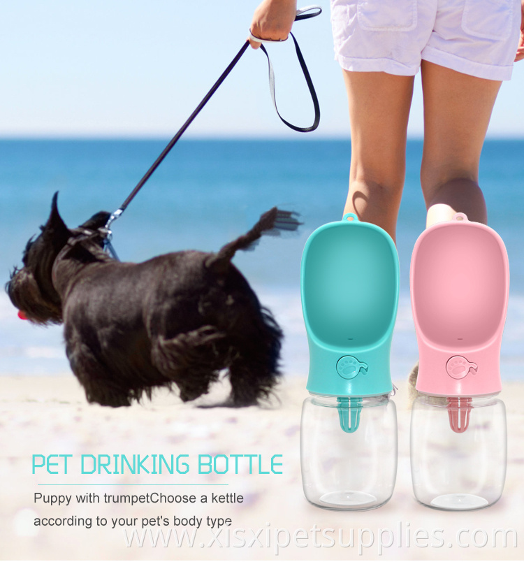 Factory Wholesale Travel Outdoor Portable Plastic Pet Dog Drinking Water Bottle